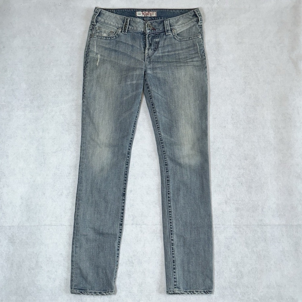 1921 Skinny Leg Stretch‎ Light Wash Jeans 30/32 Flap Back Pockets (32x32)